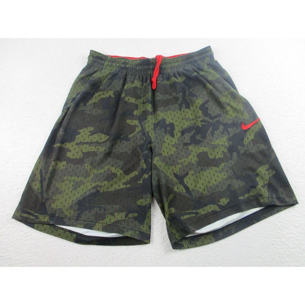 Nike Shorts Youth Size Large Boys All Over Camo Print Pockets Dri-Fit Active Gym